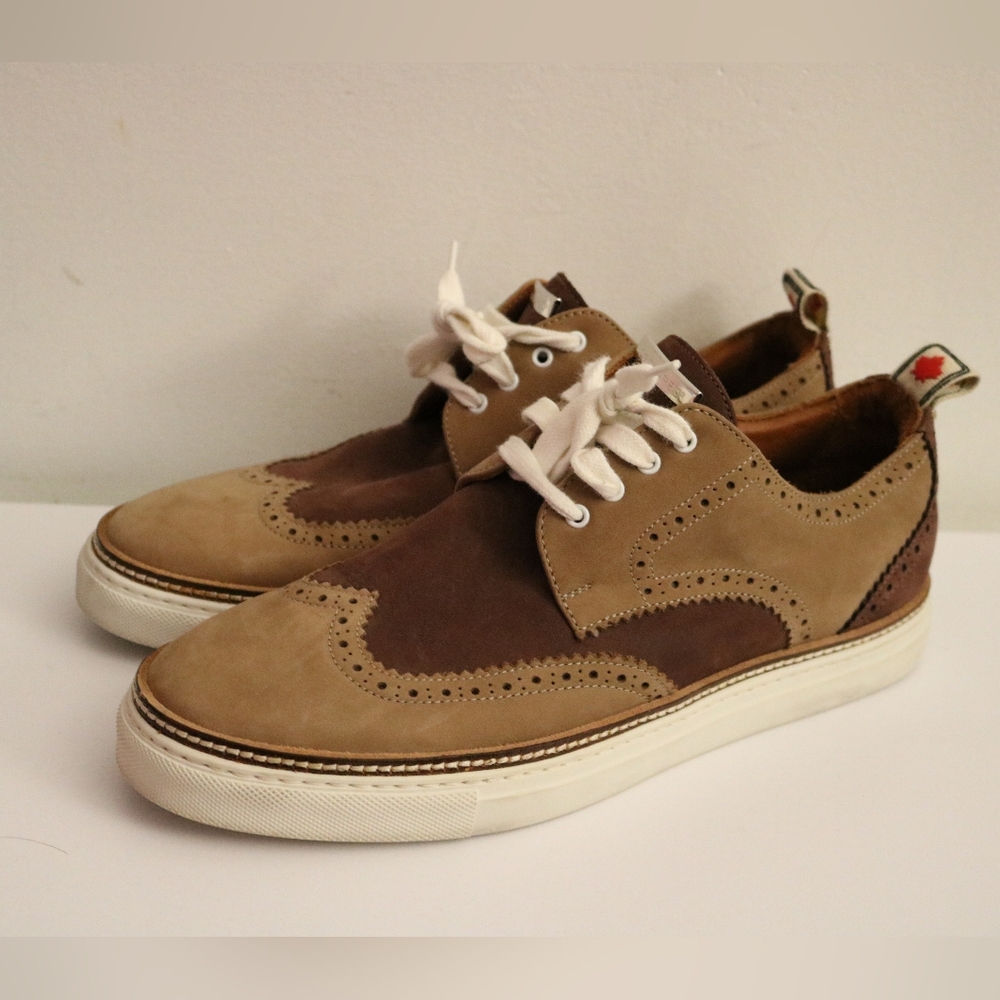 Men's Tan and Brown Brogue Shoes